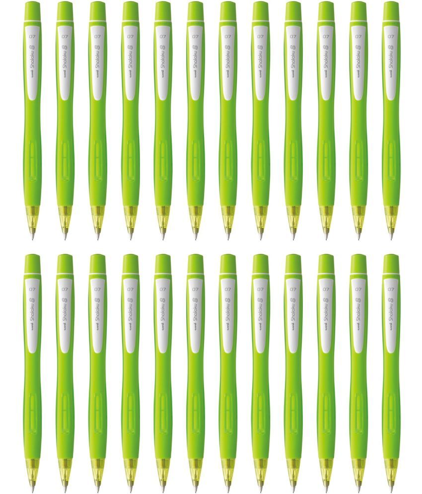     			uni-ball Shalaku M7 228 0.7mm, Built in Eraser (Green Body) Pencil (Set of 24, Light Green)