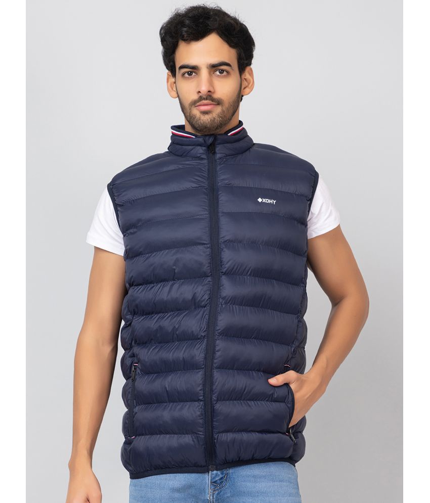     			xohy Cotton Blend Men's Puffer Jacket - Navy ( Pack of 1 )
