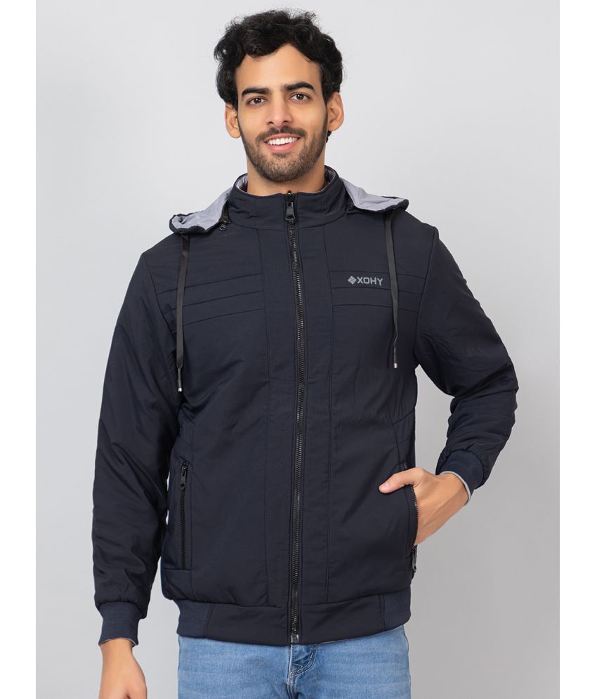     			xohy Cotton Blend Men's Casual Jacket - Navy ( Pack of 1 )