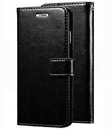 Kosher Traders Black Flip Cover Artificial Leather Compatible For Samsung Galaxy A23 ( Pack of 1 )