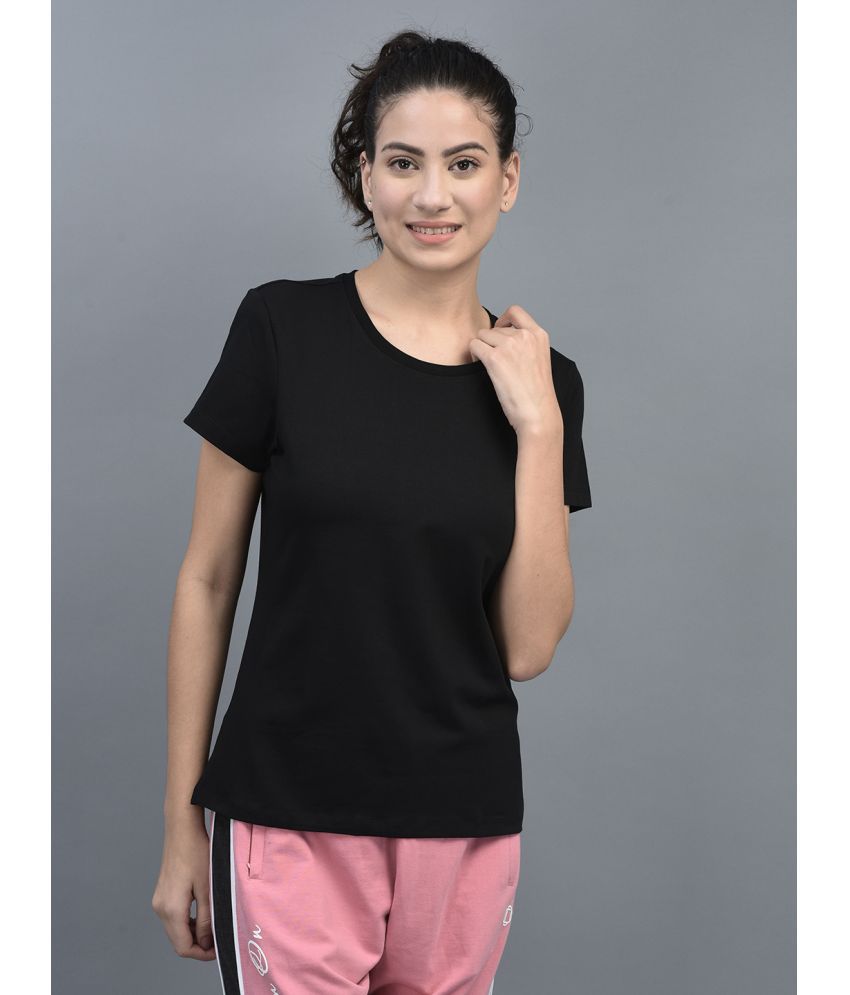     			Dollar Black Cotton Blend Regular Fit Women's T-Shirt ( Pack of 1 )