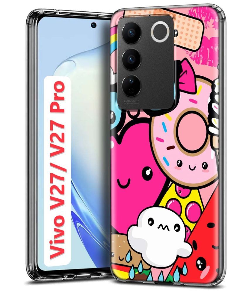     			Fashionury Multicolor Printed Back Cover Silicon Compatible For Vivo V27 Pro 5G ( Pack of 1 )