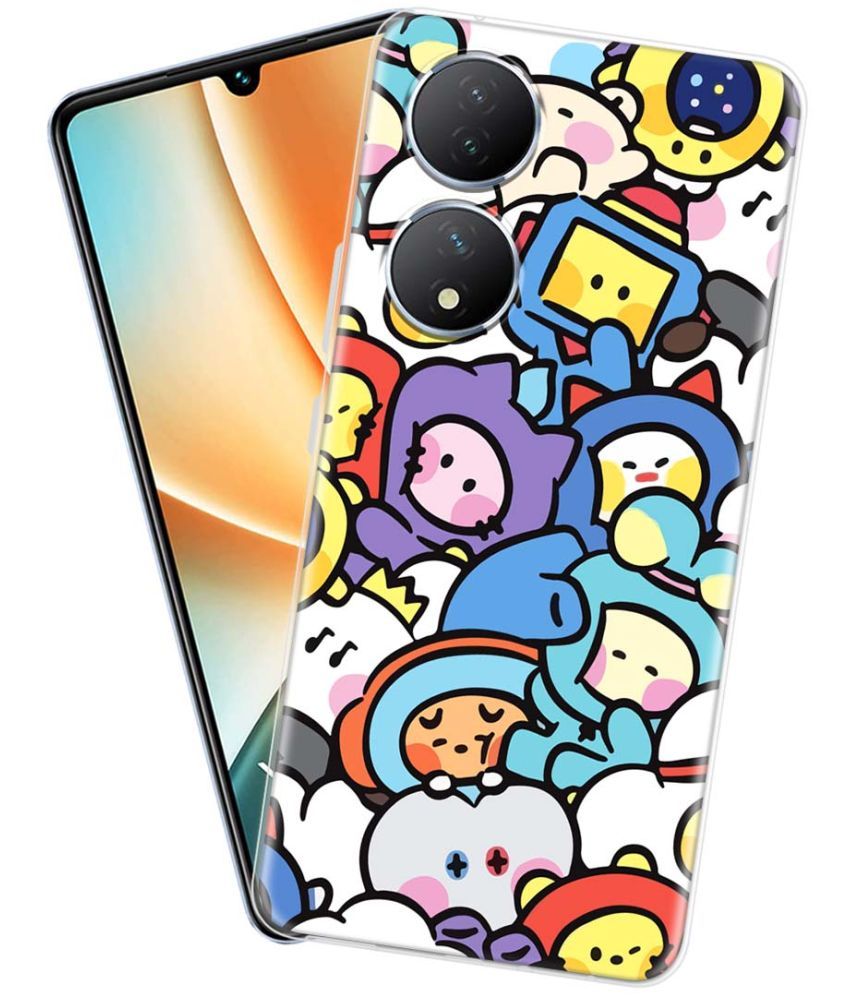     			Fashionury Multicolor Printed Back Cover Silicon Compatible For Vivo Y100 5G ( Pack of 1 )