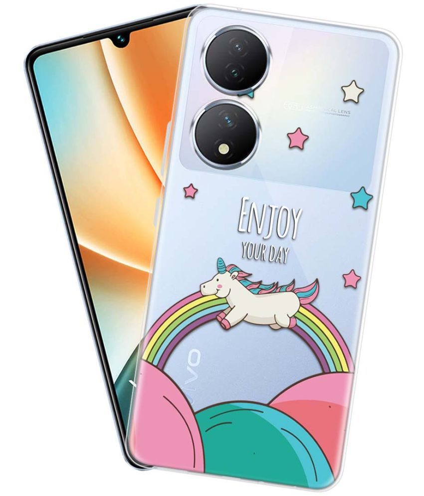     			Fashionury Multicolor Printed Back Cover Silicon Compatible For Vivo Y100 5G ( Pack of 1 )