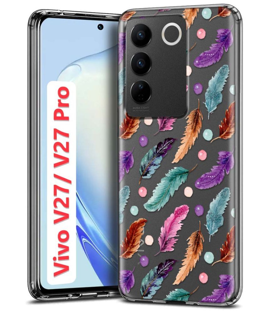     			Fashionury Multicolor Printed Back Cover Silicon Compatible For Vivo V27 Pro 5G ( Pack of 1 )