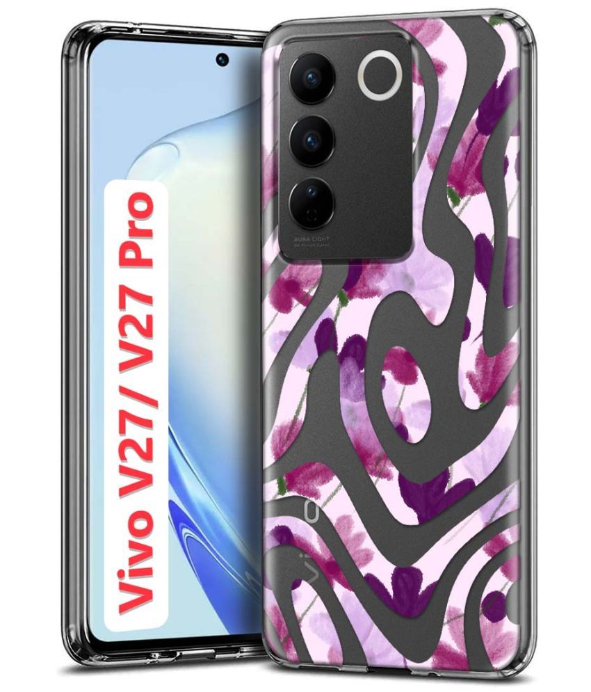     			Fashionury Multicolor Printed Back Cover Silicon Compatible For Vivo V27 Pro 5G ( Pack of 1 )