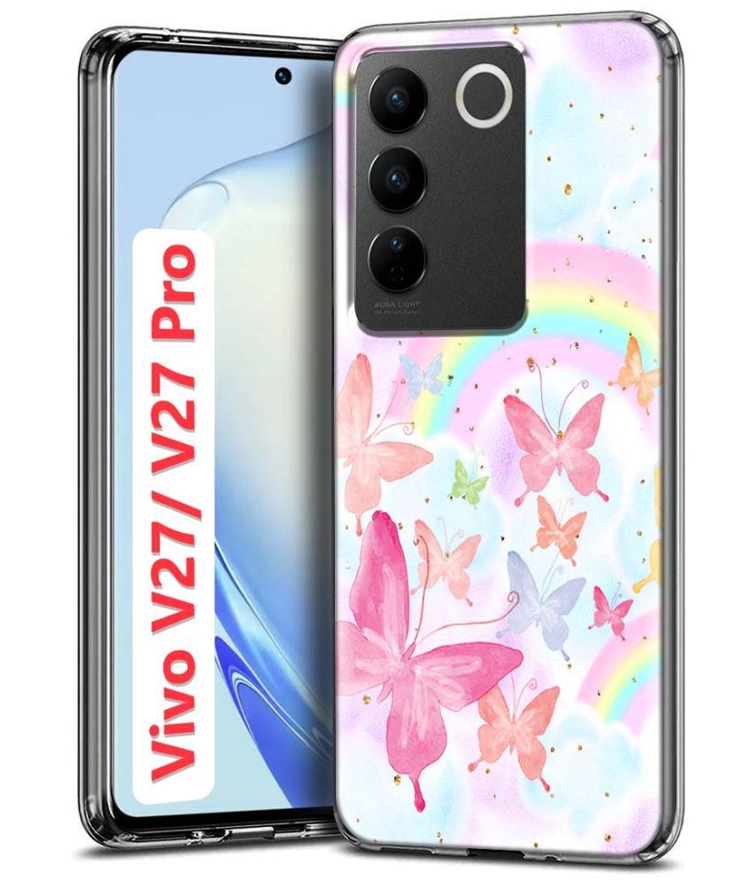     			Fashionury Multicolor Printed Back Cover Silicon Compatible For Vivo V27 Pro 5G ( Pack of 1 )