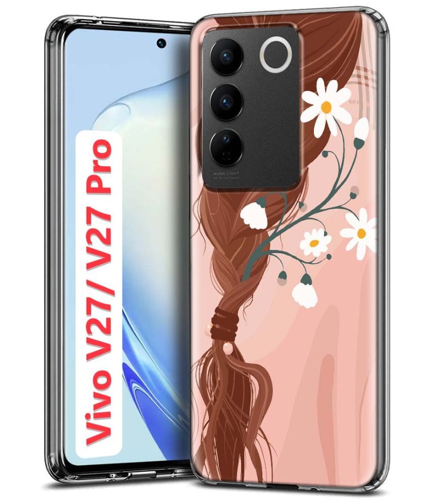     			Fashionury Multicolor Printed Back Cover Silicon Compatible For Vivo V27 Pro 5G ( Pack of 1 )