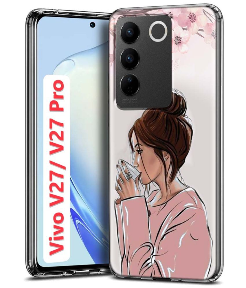     			Fashionury Multicolor Printed Back Cover Silicon Compatible For Vivo V27 Pro 5G ( Pack of 1 )