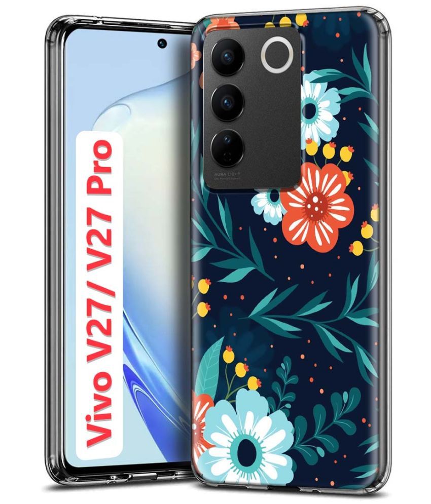     			Fashionury Multicolor Printed Back Cover Silicon Compatible For Vivo V27 Pro 5G ( Pack of 1 )