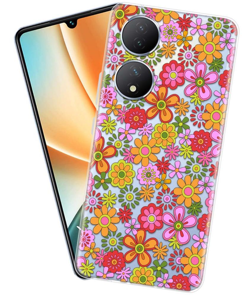     			Fashionury Multicolor Printed Back Cover Silicon Compatible For Vivo Y100 5G ( Pack of 1 )