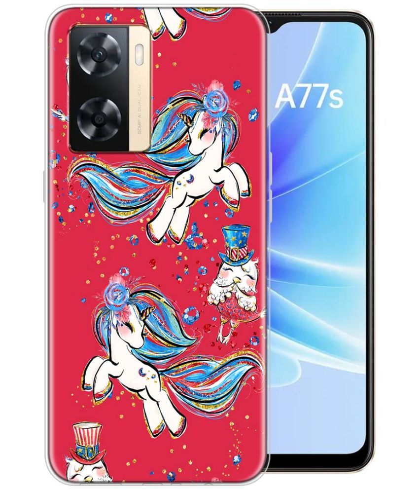     			Fashionury Multicolor Printed Back Cover Silicon Compatible For Oppo A77S ( Pack of 1 )