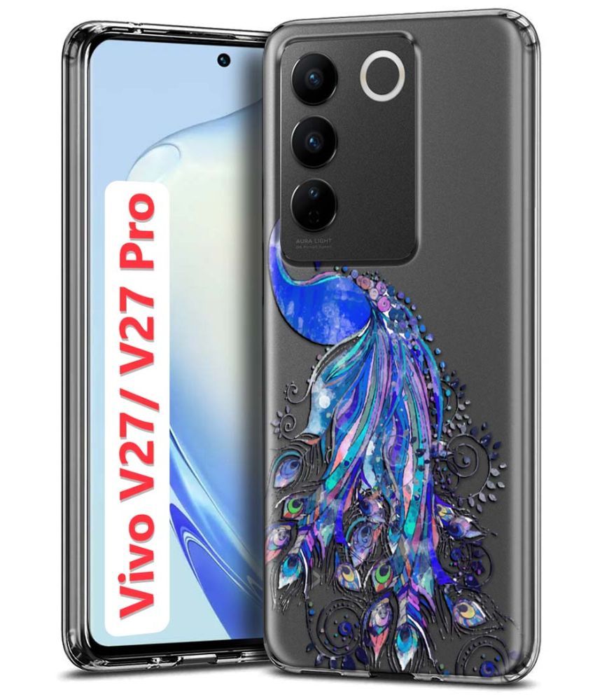     			Fashionury Multicolor Printed Back Cover Silicon Compatible For Vivo V27 Pro 5G ( Pack of 1 )