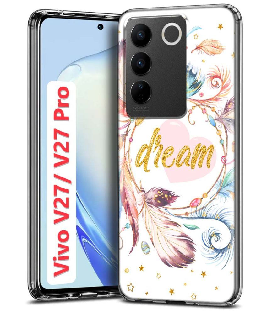     			Fashionury Multicolor Printed Back Cover Silicon Compatible For Vivo V27 Pro 5G ( Pack of 1 )