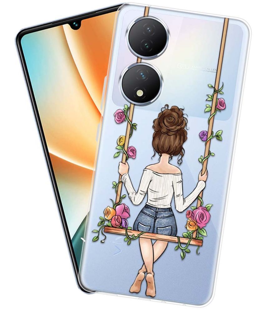     			Fashionury Multicolor Printed Back Cover Silicon Compatible For Vivo Y100 5G ( Pack of 1 )