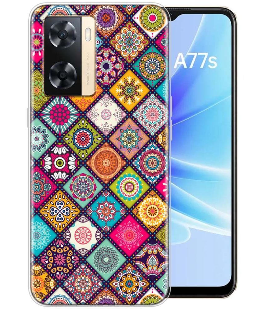     			Fashionury Multicolor Printed Back Cover Silicon Compatible For Oppo A77S ( Pack of 1 )