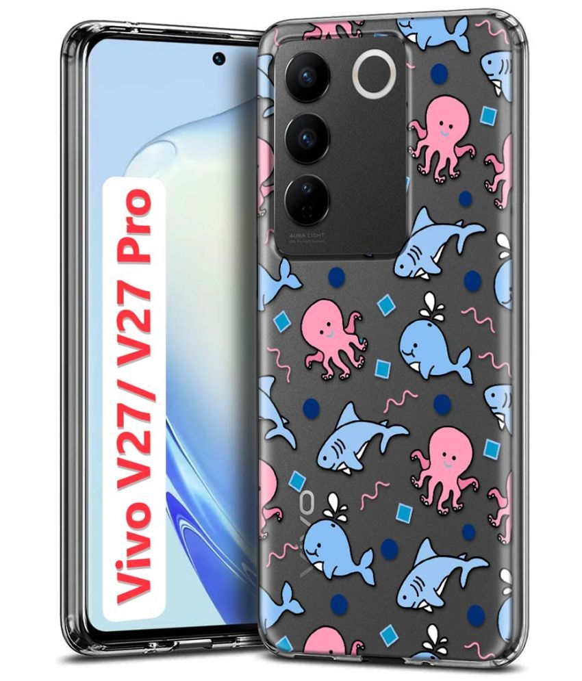     			Fashionury Multicolor Printed Back Cover Silicon Compatible For Vivo V27 Pro 5G ( Pack of 1 )