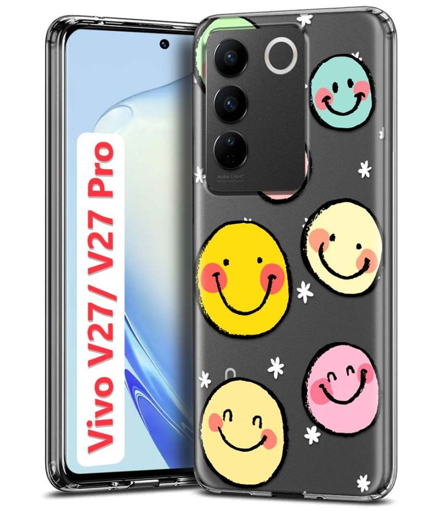     			Fashionury Multicolor Printed Back Cover Silicon Compatible For Vivo V27 Pro 5G ( Pack of 1 )