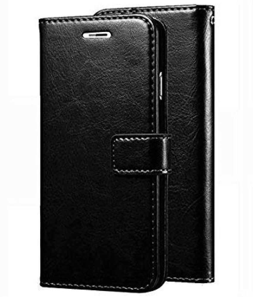     			Kosher Traders Black Flip Cover Artificial Leather Compatible For Vivo Y56 ( Pack of 1 )