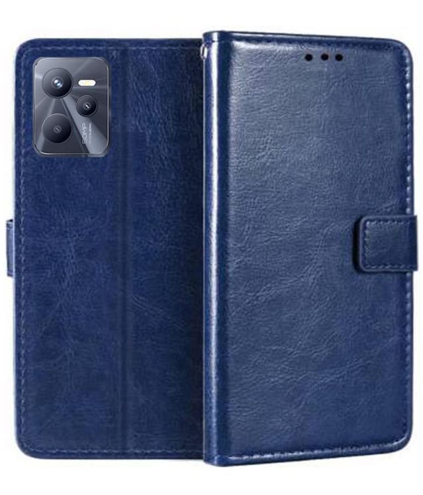     			Kosher Traders Blue Flip Cover Artificial Leather Compatible For Samsung Galaxy S22 Plus ( Pack of 1 )
