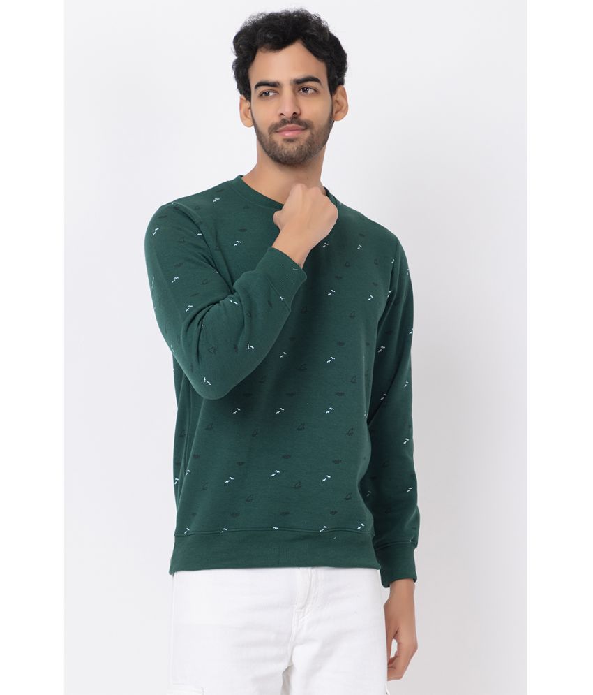     			SEVEN DREAMS Cotton Blend Round Neck Men's Sweatshirt - Green ( Pack of 1 )