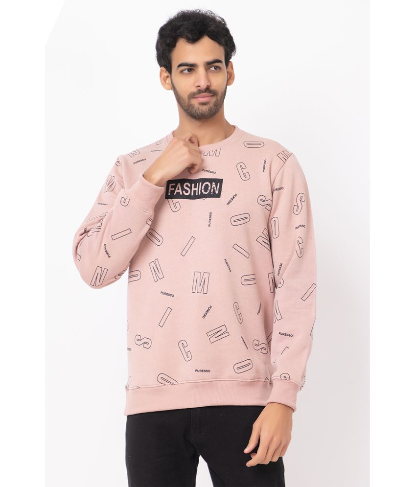     			SEVEN DREAMS Cotton Blend Round Neck Men's Sweatshirt - Pink ( Pack of 1 )