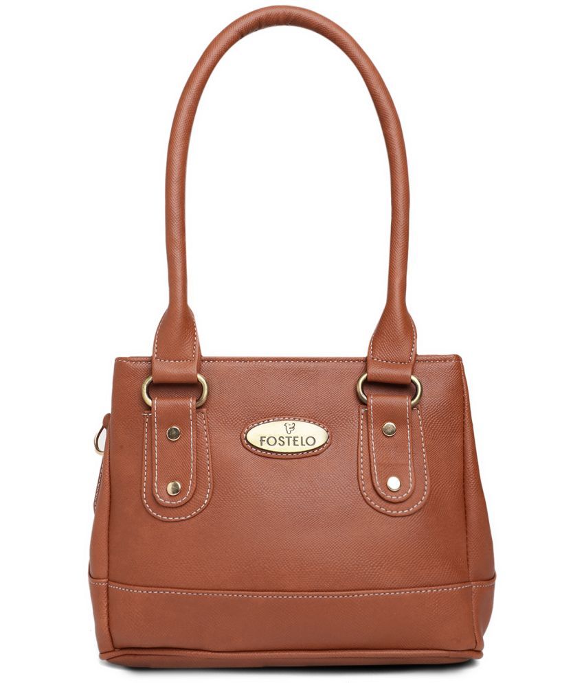     			Fostelo Tan PU Shoulder Bag