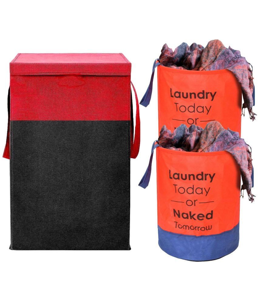     			HOMETALES Red Laundry Bag