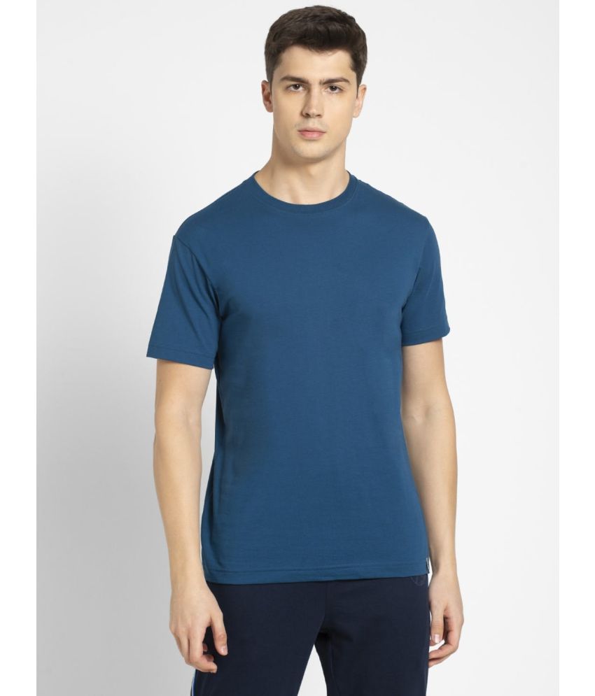    			Jockey 2714 Men's Super Combed Cotton Rich Solid Round Neck T-Shirt - Seaport Teal
