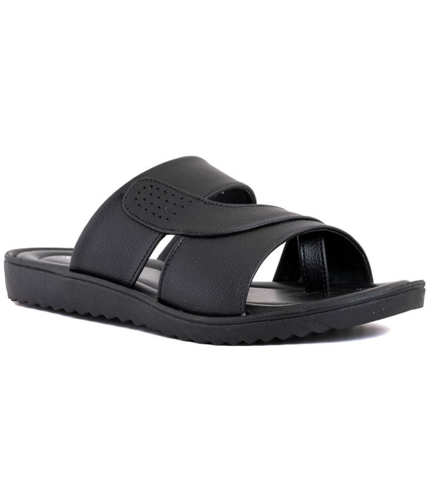     			KHADIM - Black Men's Sandals