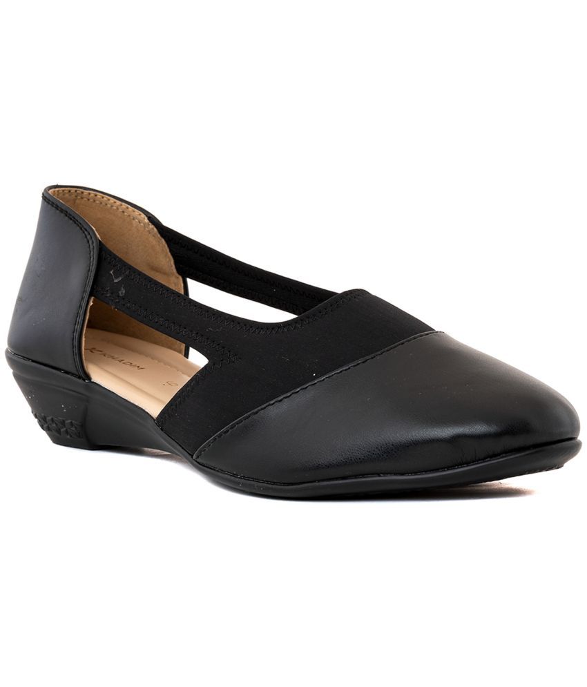     			KHADIM Black Women's Flats