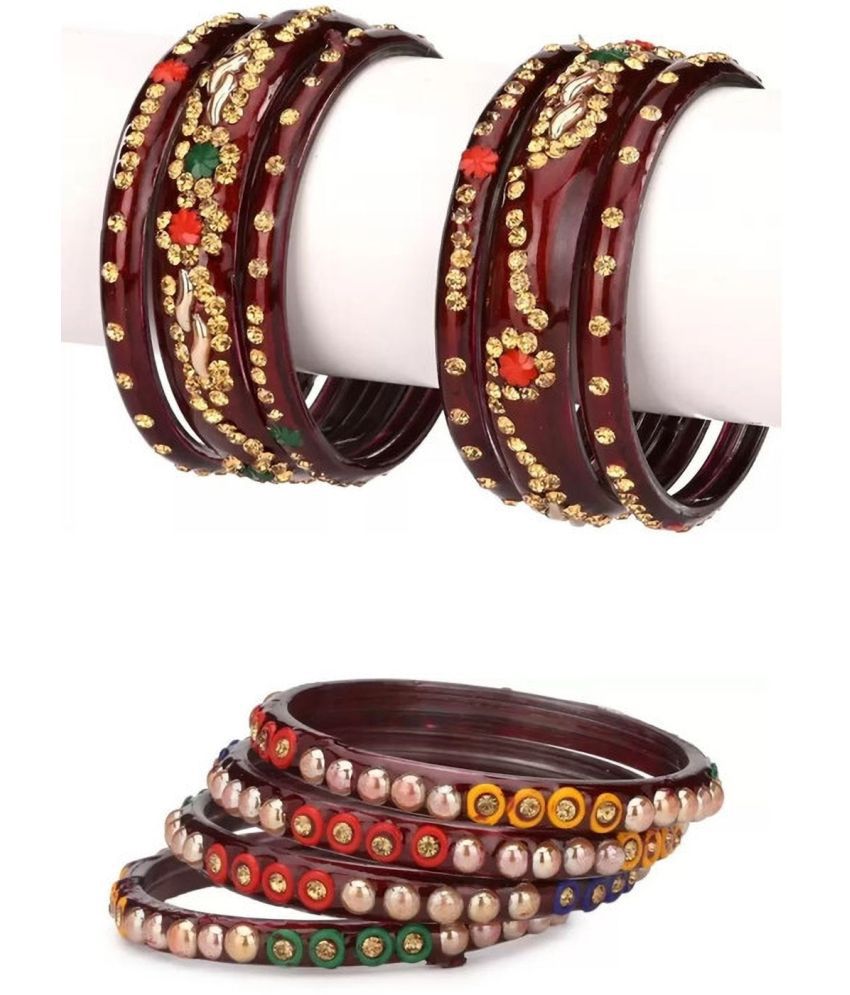     			Somil Maroon Bangle ( Pack of 10 )