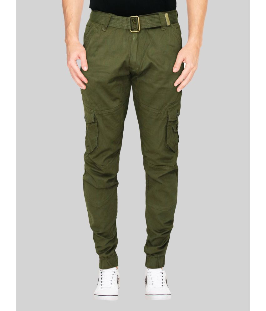     			Urban Legends Regular Flat Men's Cargos - Dark Green ( Pack of 1 )