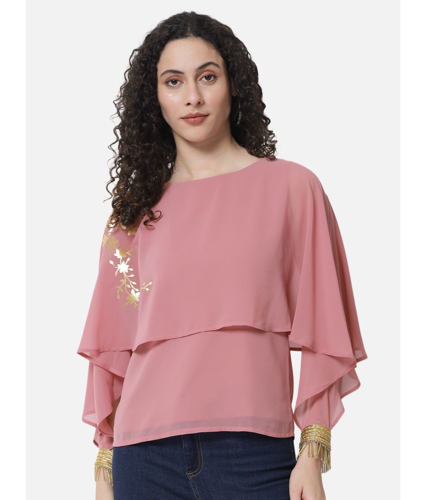     			ALL WAYS YOU Pink Georgette Women's Cape Top ( Pack of 1 )