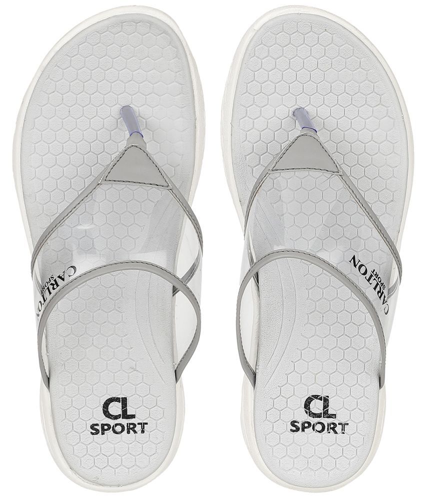     			Carlton London Light Grey Women's Thong Flip Flop