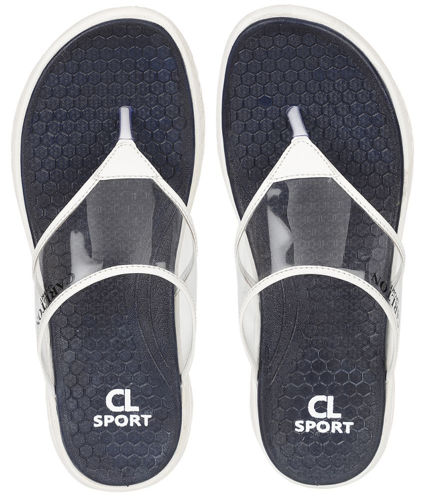     			Carlton London Navy Blue Women's Thong Flip Flop