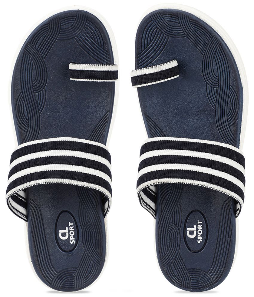     			Carlton London Navy Blue Women's Massage Flip Flop