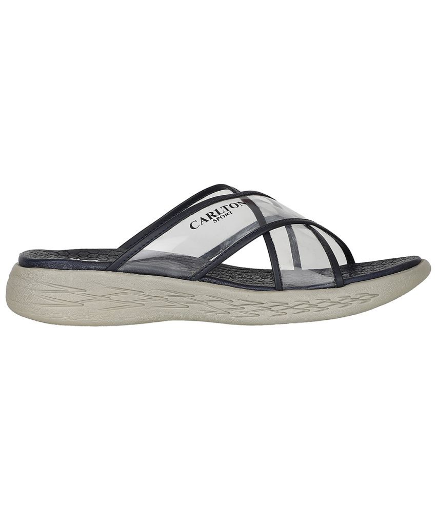     			Carlton London Navy Blue Women's Slide Flip Flop