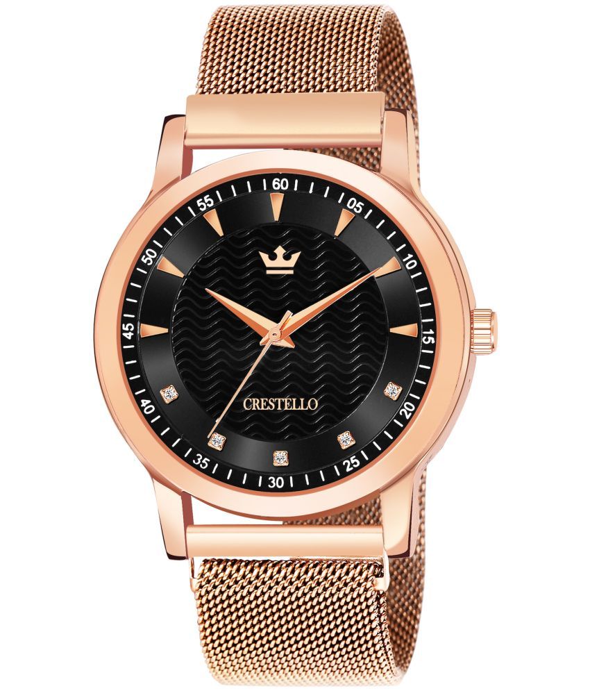     			Crestello Rose Gold Metal Analog Men's Watch