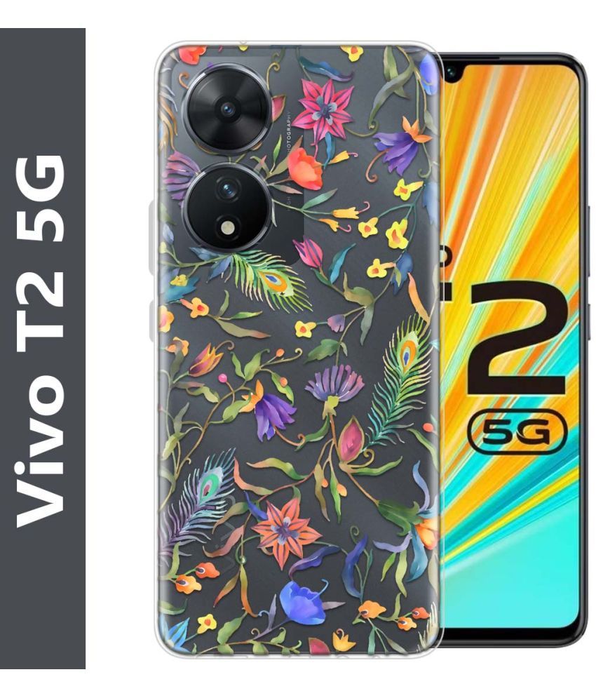     			Fashionury Multicolor Printed Back Cover Silicon Compatible For Vivo T2 5G ( Pack of 1 )