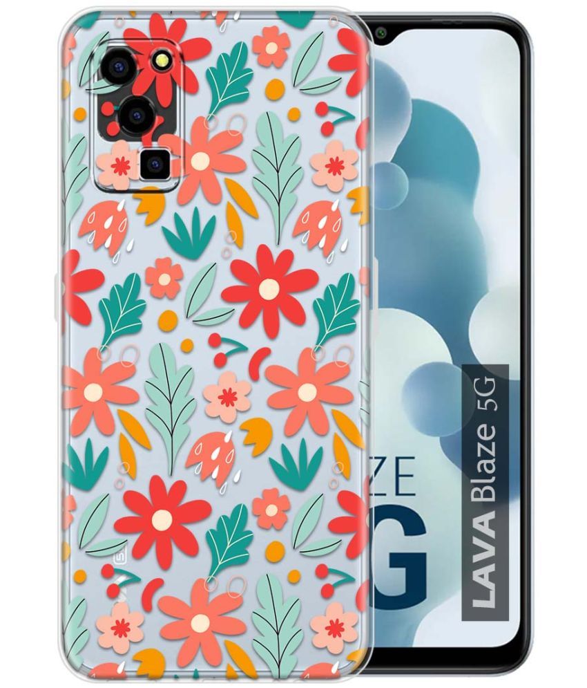     			Fashionury Multicolor Printed Back Cover Silicon Compatible For Lava Blaze 5G ( Pack of 1 )