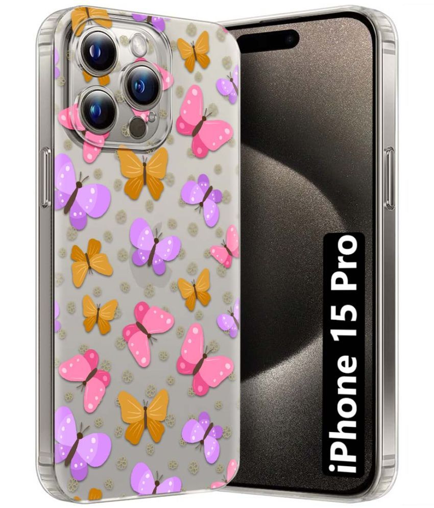     			Fashionury Multicolor Printed Back Cover Silicon Compatible For Apple iPhone 15 Pro ( Pack of 1 )