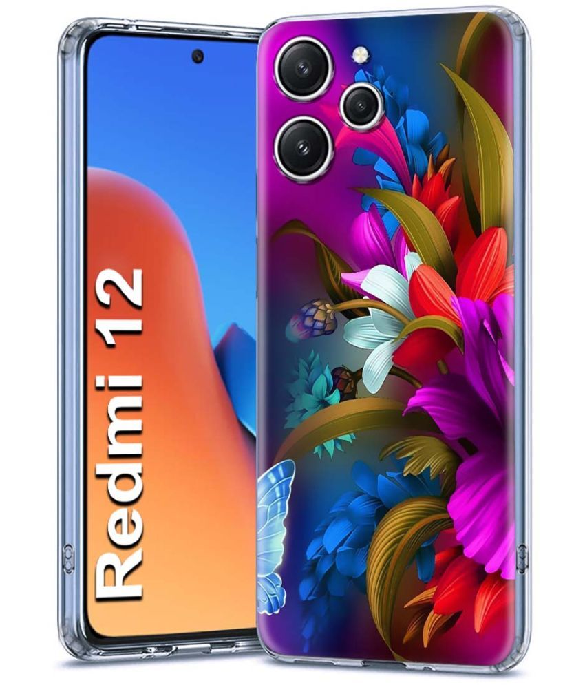     			Fashionury Multicolor Printed Back Cover Silicon Compatible For Redmi 12 ( Pack of 1 )