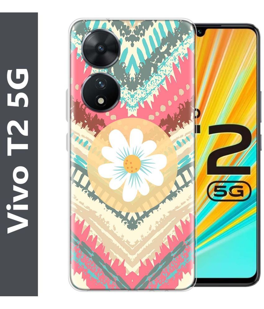     			Fashionury Multicolor Printed Back Cover Silicon Compatible For Vivo T2 5G ( Pack of 1 )