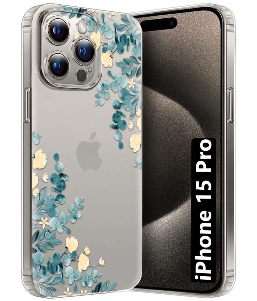     			Fashionury Multicolor Printed Back Cover Silicon Compatible For Apple iPhone 15 Pro ( Pack of 1 )