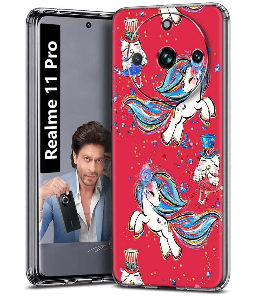     			Fashionury Multicolor Printed Back Cover Silicon Compatible For Realme 11 Pro ( Pack of 1 )