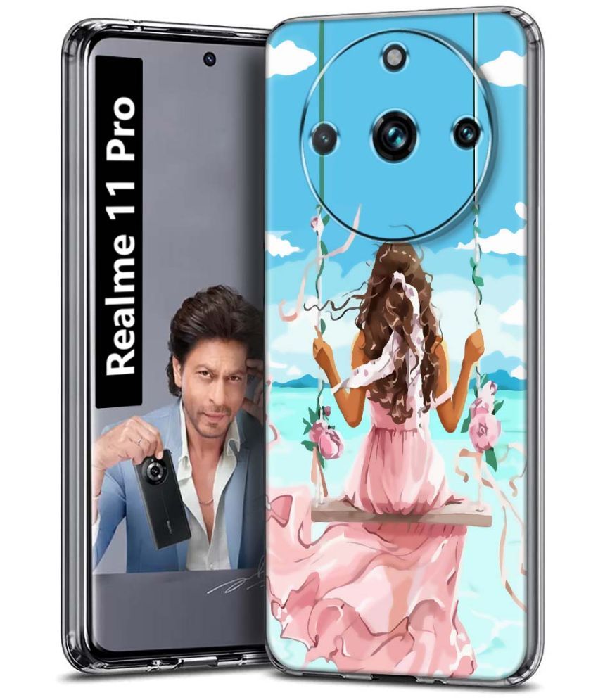     			Fashionury Multicolor Printed Back Cover Silicon Compatible For Realme 11 Pro ( Pack of 1 )