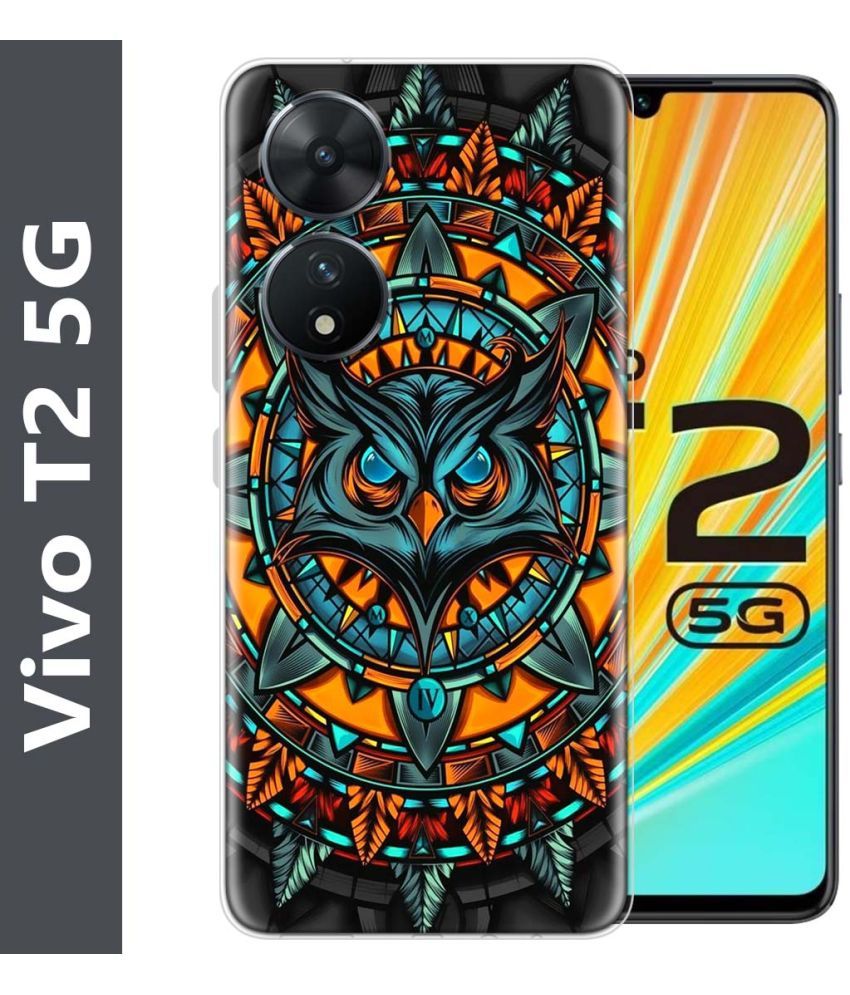     			Fashionury Multicolor Printed Back Cover Silicon Compatible For Vivo T2 5G ( Pack of 1 )