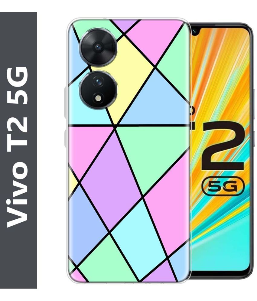     			Fashionury Multicolor Printed Back Cover Silicon Compatible For Vivo T2 5G ( Pack of 1 )