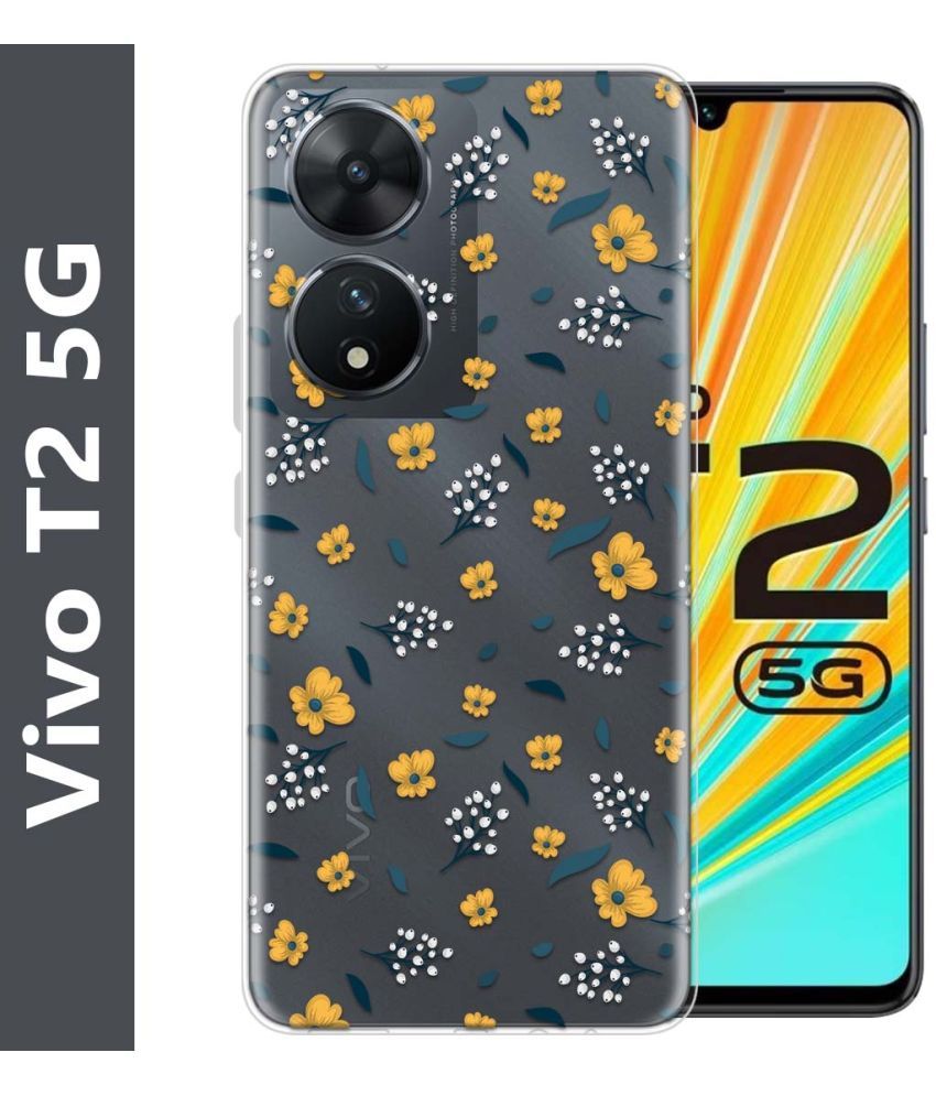     			Fashionury Multicolor Printed Back Cover Silicon Compatible For Vivo T2 5G ( Pack of 1 )